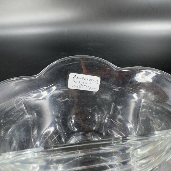 VTG Duncan Miller Glass Co Clear Divided Dish Bowl Footed Vintage Glass Decor - Picture 11 of 15